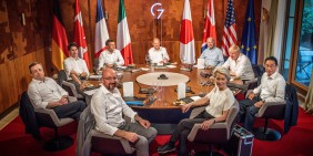 Beratungen zur Sanktionspolitik gegenüber Russland beim G7-Treffen auf Schloss Elmau am 26.06.2022 | Bild: picture alliance/dpa | Michael Kappeler